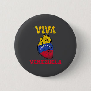 Badge Rond 5 Cm Venezuela Libre 2026 Drapeau du cœur du Venezuela 