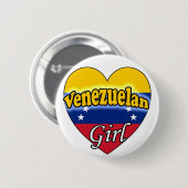 Badge Rond 5 Cm Venezuelan Girl (Devant & derrière)