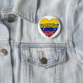 Badge Rond 5 Cm Venezuelan Girl (En situation)