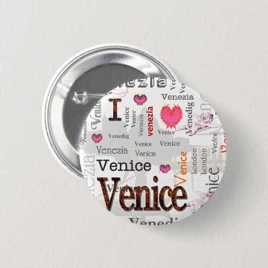 Badge Rond 5 Cm Venise (Devant & derrière)
