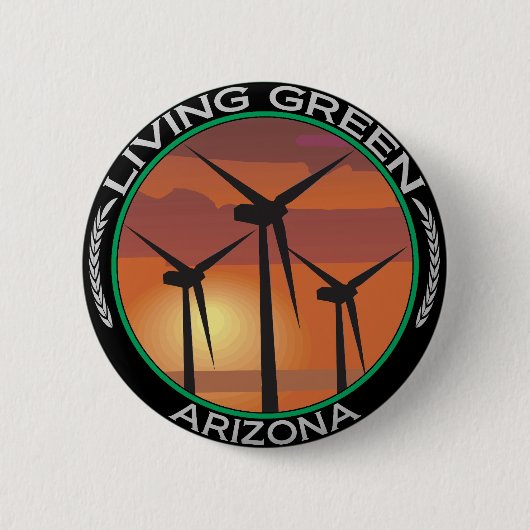 Badge Rond 5 Cm Vent vert Arizona (Devant)