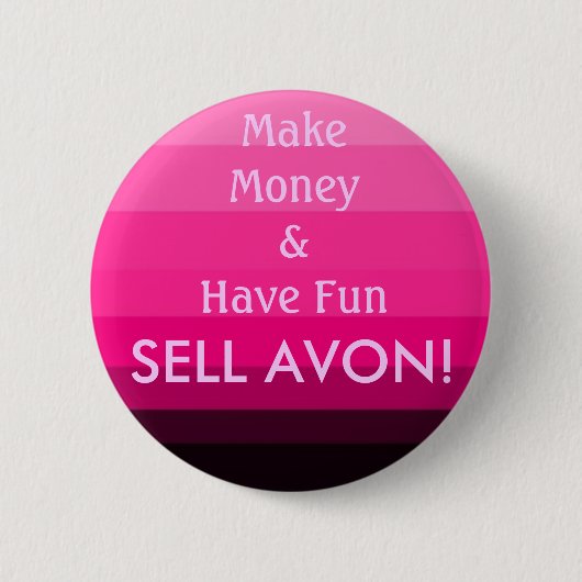 BADGE ROND 5 CM VENTE AVON ! (Devant)