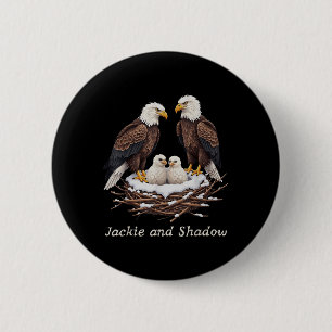 Badge Rond 5 Cm Ventilateur Jackie Et Shadow Bald Eagle Club Vie V