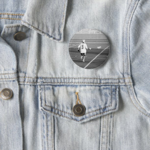 Badge Rond 5 Cm Ventilateur sportif Club Lecteur PHOTO Lacrosse Ma