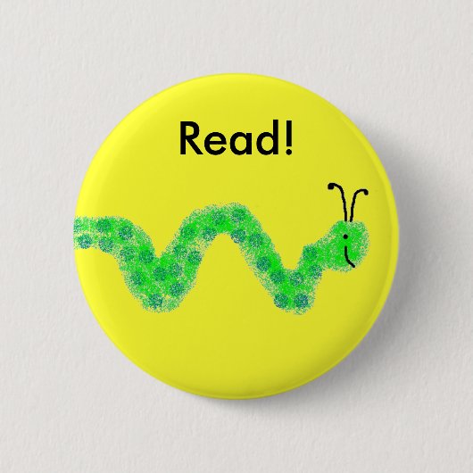 Badge Rond 5 Cm Ver de livre (Devant)