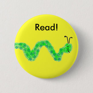 Badge Rond 5 Cm Ver de livre