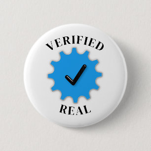 Badge Rond 5 Cm Vérifié réel