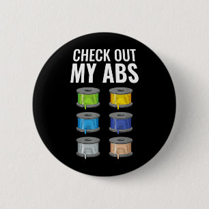 Badge Rond 5 Cm Vérifiez Mes Abdos Drôle Impression 3d