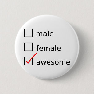 Badge Rond 5 Cm Vérifiez-moi se boutonnent