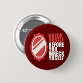 Badge Rond 5 Cm Vérifiez-vous avant de vous écraser (Devant & derrière)