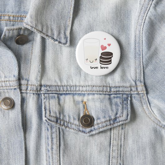 Badge Rond 5 Cm Véritable bouton d'amour (En situation)