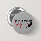 Badge Rond 5 Cm Véritable Homme Accroche Chats Kitty Love Funny Am (Devant & derrière)
