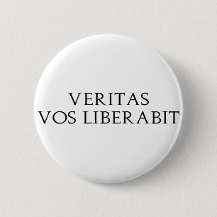 Badge Rond 5 Cm Veritas Vos Liberabit