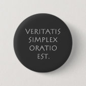Badge Rond 5 Cm Veritatis simplex oratio est (Devant)