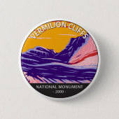 Badge Rond 5 Cm Vermilion Cliffs Monument National Poche blanche (Devant)