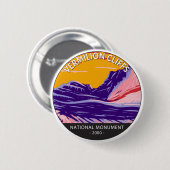 Badge Rond 5 Cm Vermilion Cliffs Monument National Poche blanche (Devant & derrière)