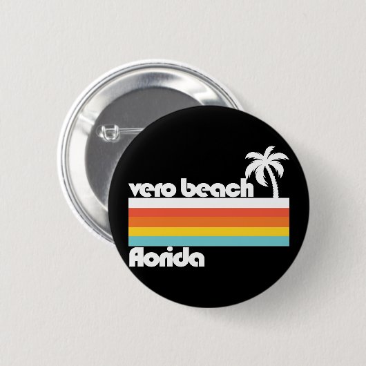 Badge Rond 5 Cm Vero Beach Floride (Devant & derrière)