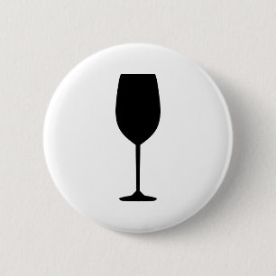 Badge Rond 5 Cm Verre de vin