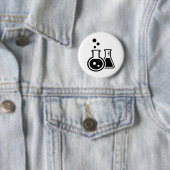 Badge Rond 5 Cm Verres de tube à essai (En situation)