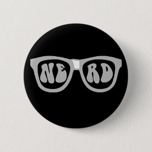 Badge Rond 5 Cm Verres nerd