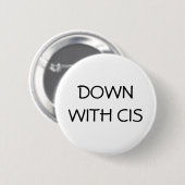 Badge Rond 5 Cm Vers le bas avec cis (Devant & derrière)