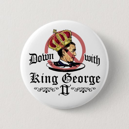 Badge Rond 5 Cm Vers le bas avec le Roi George Button (Devant)