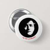 Badge Rond 5 Cm Vers le haut du professeur (Devant & derrière)