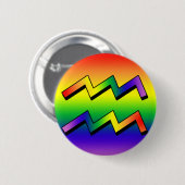Badge Rond 5 Cm Verseau W de GLBT (Devant & derrière)