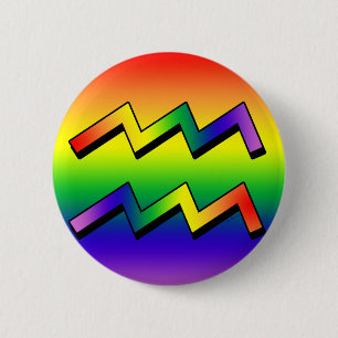 Badge Rond 5 Cm Verseau W de GLBT