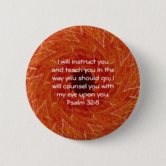 Badge Rond 5 Cm Versets bibliques Citation Inspirationnelle Psaume (Devant)