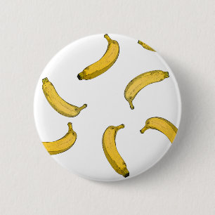 Badge Rond 5 Cm Version de croquis de motif Banana