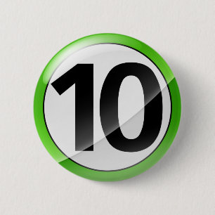 Badge Rond 5 Cm vert 10