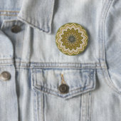 Badge Rond 5 Cm Vert Abstrait (En situation)