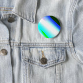 Badge Rond 5 Cm Vert bleu arc-en-ciel texture abstraite motif art  (En situation)