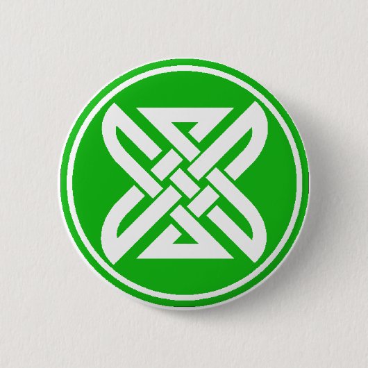 Badge Rond 5 Cm Vert celtique du noeud 1 (Devant)