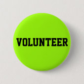 Badge Rond 5 Cm Vert clair volontaire (Devant)