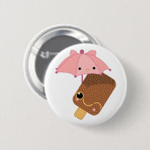 Badge Rond 5 Cm vert de crème glacée (Devant & derrière)