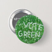 Badge Rond 5 Cm Vert de vote (Devant & derrière)
