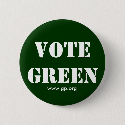 BADGE ROND 5 CM VERT DE VOTE (Devant)