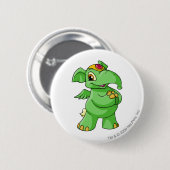 Badge Rond 5 Cm Vert d'Elephante (Devant & derrière)