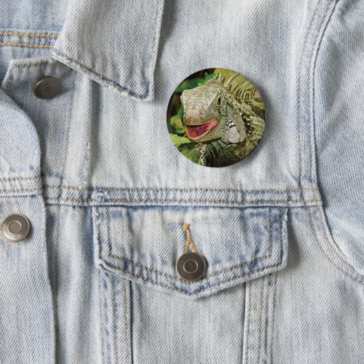 Badge Rond 5 Cm Vert d'iguane (En situation)