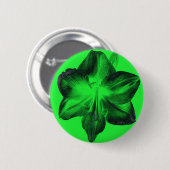 Badge Rond 5 Cm Vert foncé sur vert clair Amaryllis (Devant & derrière)