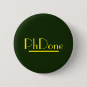 Badge Rond 5 Cm Vert/jaune de PhDone (Devant)