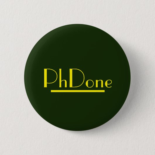 Badge Rond 5 Cm Vert/jaune de PhDone (Devant)
