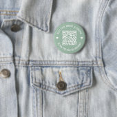 Badge Rond 5 Cm Vert sauge Acheter une boisson à la mariée Code QR (En situation)
