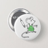 Badge Rond 5 Cm Vert souris de cuisson (Devant & derrière)