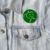 Badge Rond 5 Cm vert tortue (En situation)