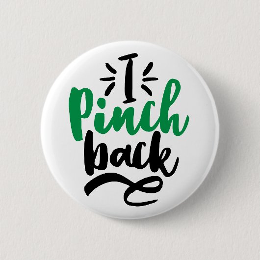 Badge Rond 5 Cm Vert trop mignon pour Pinch St. Patrick's Day Grap (Devant)
