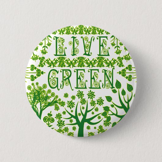 Badge Rond 5 Cm Vert vivant (Devant)