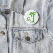 Badge Rond 5 Cm Vert vivant - Palm Tree (En situation)